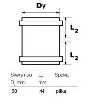 Socket s&w double 50 PVC, grey Socket s&w double 50 PVC, grey