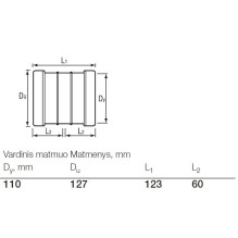 Lauko kanalizacijos dviguba mova Wavin, Ø 110 mm Lauko kanalizacijos dviguba mova Wavin, Ø 110 mm