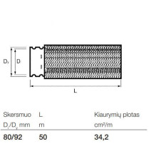 Rievėtas drenažo vamzdis su geotekstile Wavin, Ø 80 / 92 mm