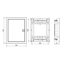 Modulinis skydas ETI 36+6 mod. ECG42, potinkinis, IP40 Modulinis skydas ETI 36+6 mod. ECG42, potinkinis, IP40