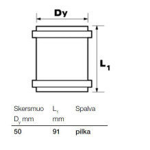 Vidaus kanalizacijos remontinė mova Wavin, Ø 50 mm Vidaus kanalizacijos remontinė mova Wavin, Ø 50 mm