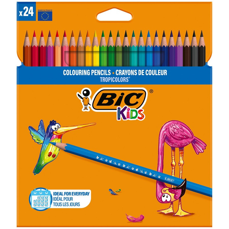 Spalvoti pieštukai BIC 937518, 24 spalvos