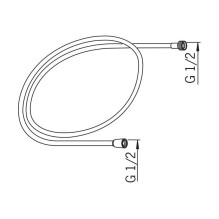 Dušo žarna Oras 241020-60, 200 cm, 1 / 2''