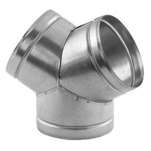 Round tee for hot air distribution syst DARCO Y-Type 120 / 125