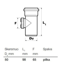 Vidaus kanalizacijos pravala Wavin, Ø 50 mm Vidaus kanalizacijos pravala Wavin, Ø 50 mm