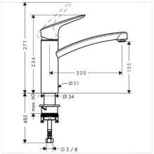 Virtuvinis maišytuvas Hansgrohe Logis 718320 Virtuvinis maišytuvas Hansgrohe Logis 718320