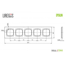 Liregus Epsilon Five Way Frame K14-245-05 Champagne Liregus Epsilon Five Way Frame K14-245-05 Champagne