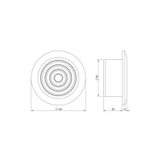 GRILLE ROUND CEILING D100MM NGA100 GRILLE ROUND CEILING D100MM NGA100