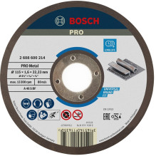 CUTTING DISC FOR METAL 115X22X1,6 MM