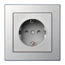 Kištukinis lizdas LIREGUS EPSILON, su įž., metalo spalvos Kištukinis lizdas LIREGUS EPSILON, su įž., metalo spalvos