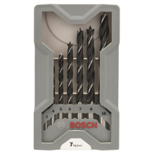 Medienos grąžtų komplektas Bosch, 3-10 mm, 7 vnt
