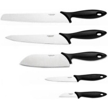 Knife set with stand Fiskars Essential, 5 pcs Knife set with stand Fiskars Essential, 5 pcs