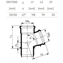 Tee internal D50 / 50x67 Tee internal D50 / 50x67