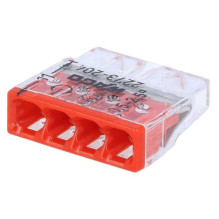 Laidų jungė Wago 2273-204 / 25,4 x 0,5-2,5 mm², 450 V, 25 vnt.