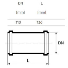 Vidaus kanalizacijos remontinė mova Ultra dB, Ø 110 mm