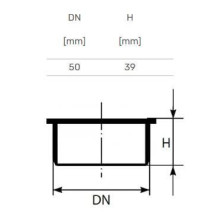 Vidaus kanalizacijos aklė Ultra dB, Ø 50 mm