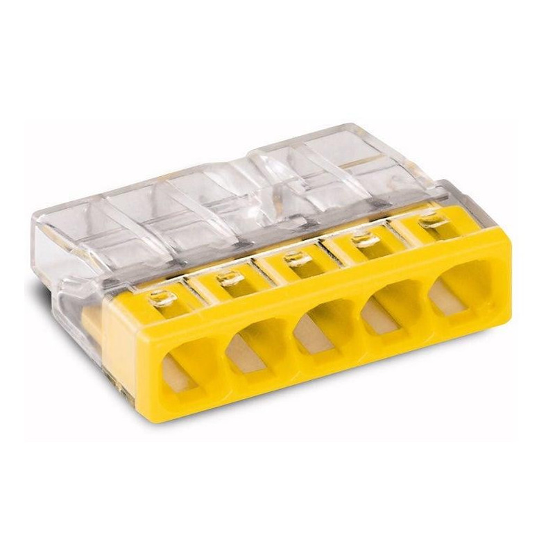 Laidų jungė Wago 2273-205 / 25, 5 x 0,5-2,5 mm², 450V, 25vnt.