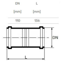Vidaus kanalizacijos dviguba mova Ultra dB, Ø 110 mm Vidaus kanalizacijos dviguba mova Ultra dB, Ø 110 mm