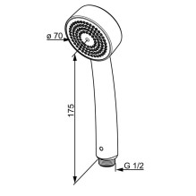 Shower head Oras Apollo 252020, chrome, 70 mm Shower head Oras Apollo 252020, chrome, 70 mm