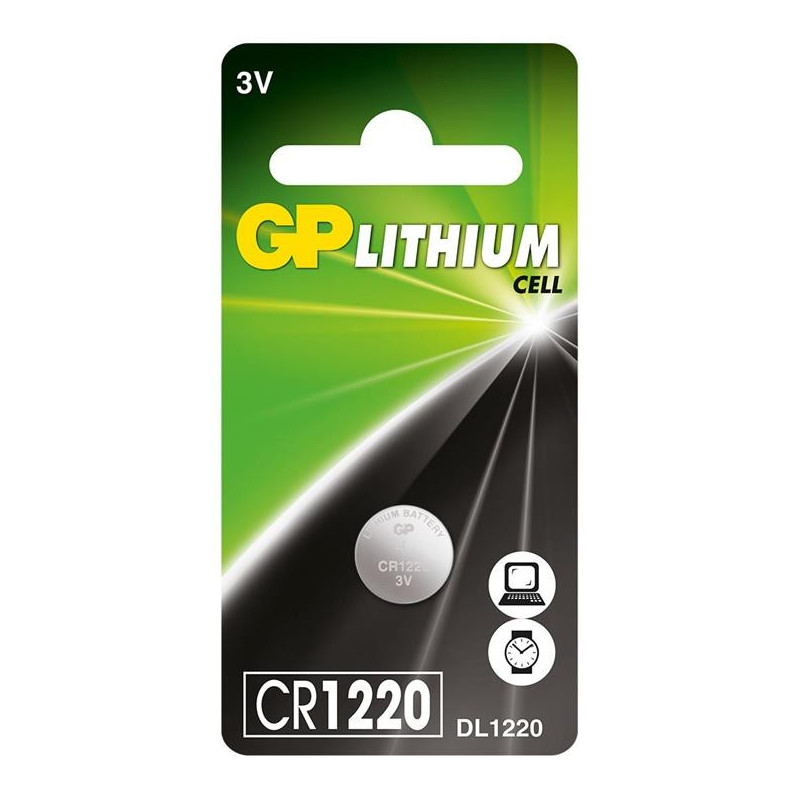 GP LITHIUM-BATTERY CR1220 3V 1 PC