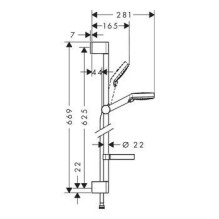 Dušo komplektas Hansgrohe Crometta 26553400 Dušo komplektas Hansgrohe Crometta 26553400