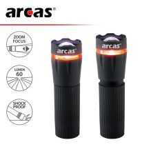 FLASHLIGHT ARCAS LED 1W ZOOM + 3AAA
