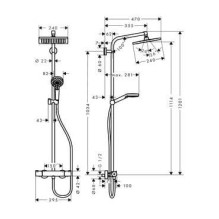 Hansgrohe Crometta E Showerpipe 240 Shower Set