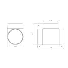 T-PIECE 100MM VALGE PLAST