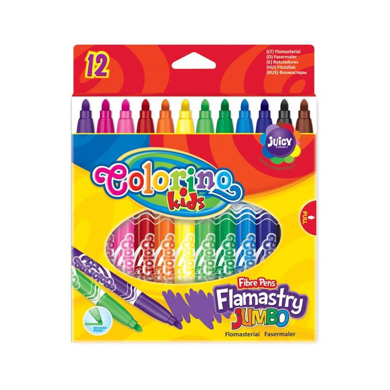 Flomasteriai Colorino Jumbo, 12 vnt