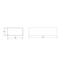 Ventiliacinis kanalas EUROPLAST, 110 x 55 x 1000 mm Ventiliacinis kanalas EUROPLAST, 110 x 55 x 1000 mm