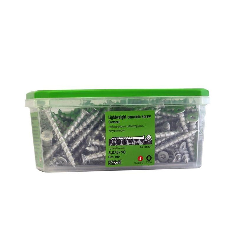 FIBO sraigtas CorrSeal 8x90, 100 vnt.