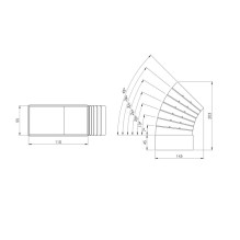 ELBOW HORIZONTAL POLYGONAL 110X55