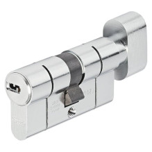 Spynos cilindras su užsuktuku Abus, 65 mm, nikeliuotas