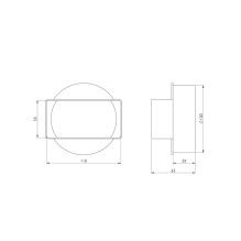 ADAPTER SHORT TO-ROUND 110X55 D100 ADAPTER SHORT TO-ROUND 110X55 D100
