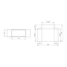 Ventiliacijos trišakis EUROPLAST KT, 110 x 55 mm Ventiliacijos trišakis EUROPLAST KT, 110 x 55 mm