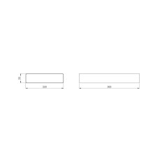 Ventiliacinis kanalas EUROPLAST, 220 x 55 x 500 mm