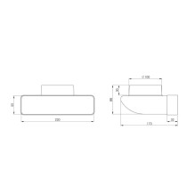 VENTILATION ELBOW (220X55 MM D100MM