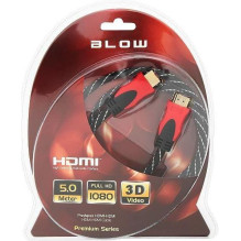 Laidas BLOW HDMI M, HDMI M, 5m, juodas / raudonas 92-057 Laidas BLOW HDMI M, HDMI M, 5m, juodas / raudonas 92-057
