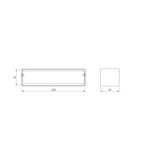 Ventiliacijos mova EUROPLAST KS25, 220 x 55 mm
