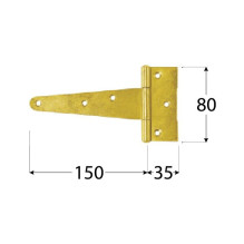 Hinge for the gate Domax, 3.5 cm, 0.2 cm, gold Hinge for the gate Domax, 3.5 cm, 0.2 cm, gold