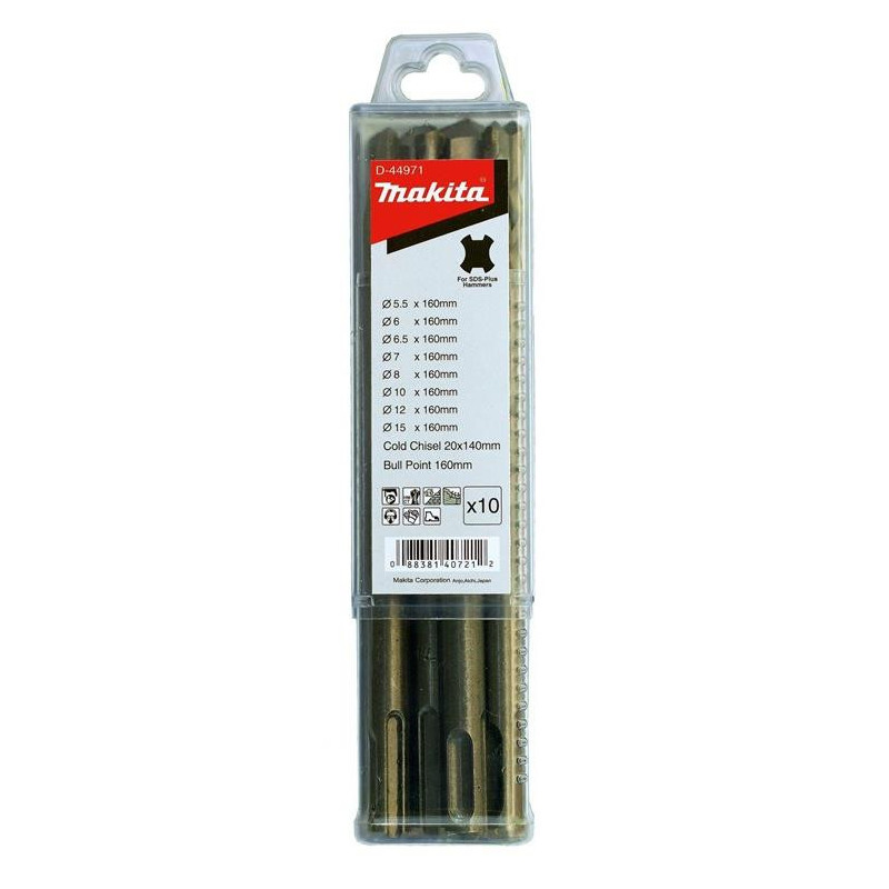 SDS+ DRILLBIT AND CHISEL SET 10 PCS