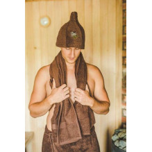 Sauna hat (brown colour), NAMŲ TEKSTILĖ Sauna hat (brown colour), NAMŲ TEKSTILĖ