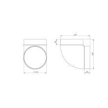 PLASTIC ELBOW D125 PLASTIC ELBOW D125