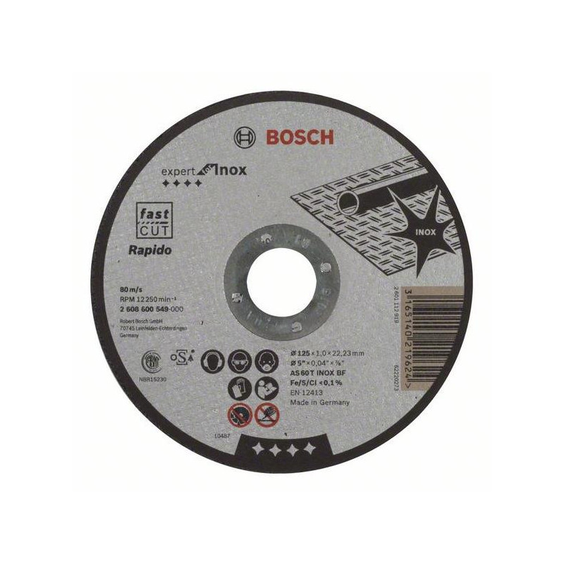 GRINDING DISC INOX 125X22X1