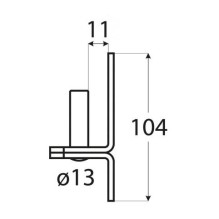 Gembė durims Domax 83032, juoda Gembė durims Domax 83032, juoda