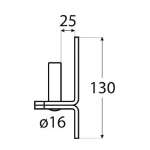 Brackets for the doors Domax 83062, black Brackets for the doors Domax 83062, black