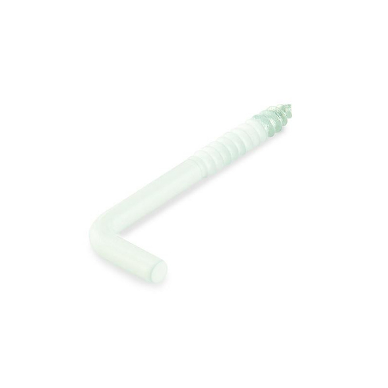SCREW HOOK 40X3,0X15X14 WHITE / 4PCS