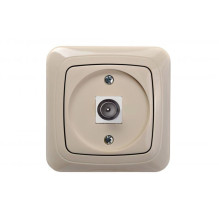 TV SOCKET F TYPE ITVL-1-01 A / B CREAM TV SOCKET F TYPE ITVL-1-01 A / B CREAM
