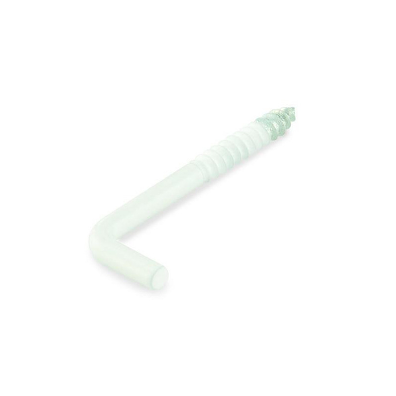 SCREW HOOK 60X3,8X24X17 WHITE / 4PCS
