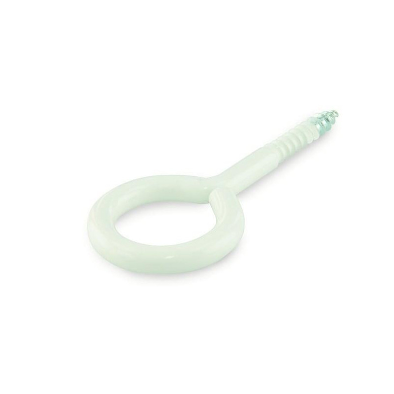 EYE SCREW 30X12X3,8X18 WHITE / 4PCS